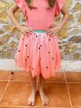 Saia H&M infantil 6-8 anos – Rosa-melancia com tule