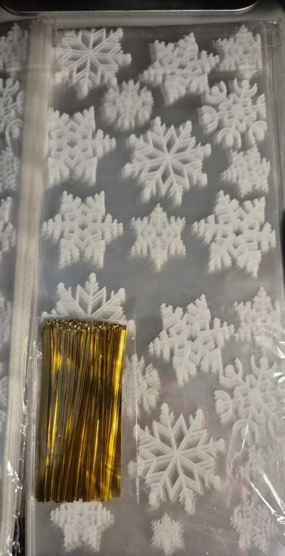 Woreczki foliowe z motywem gwiazdek na niespodzianki ciastka 12,5x27,5