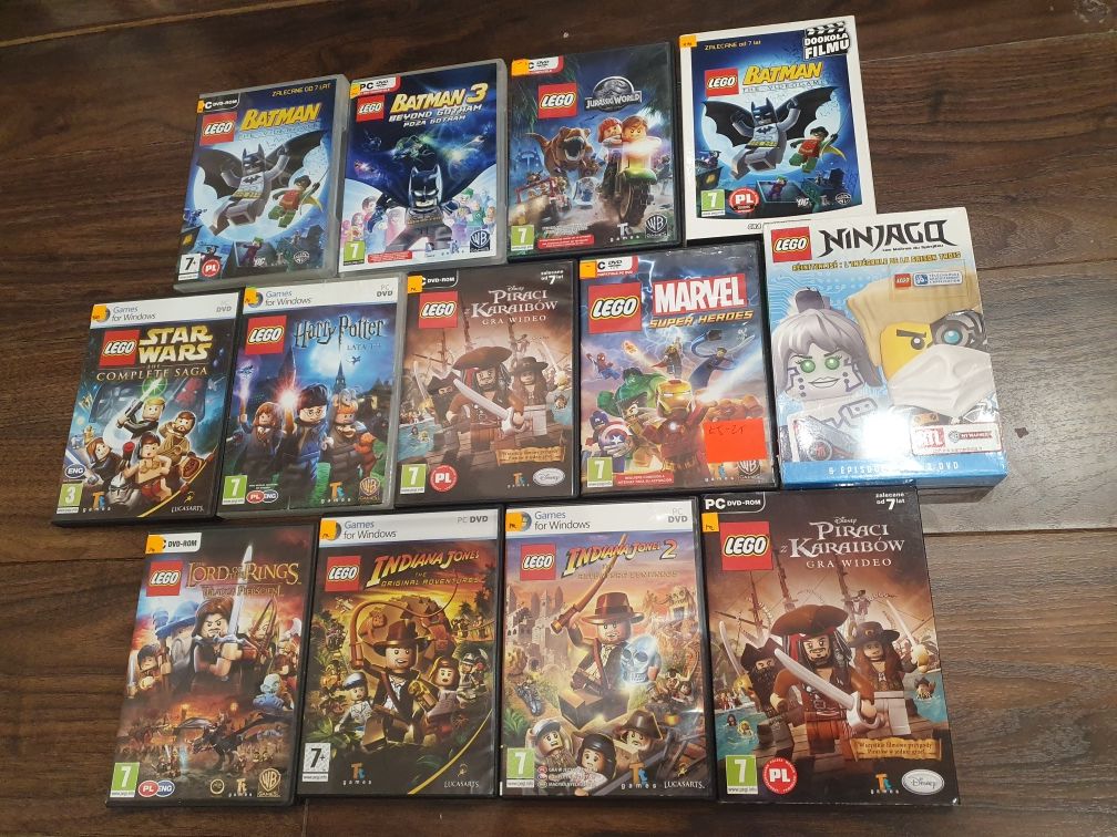 Gra gry pc lego 13 szt kolekcja batman star wars piraci indiana