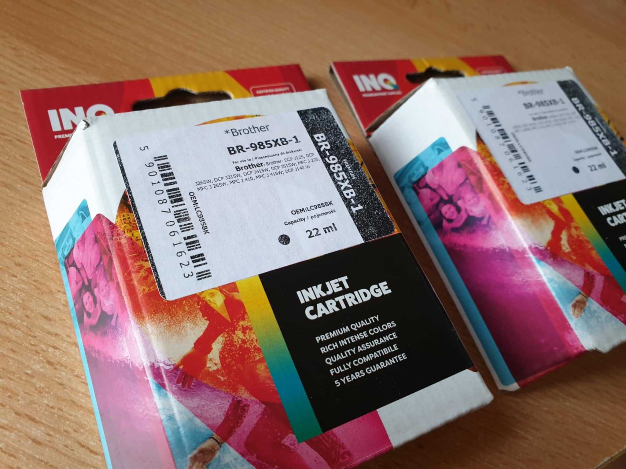 Okazja 4 x Tusz do drukarki INQ Brother LC 985 XL black + 2x kolor