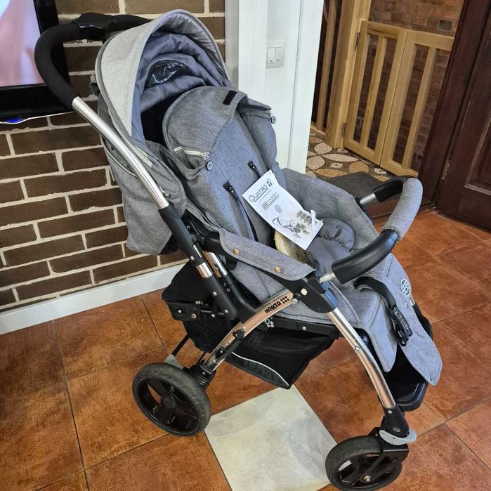 Візочок прогулянковий коляска  Quatro Monza.Сірий.
