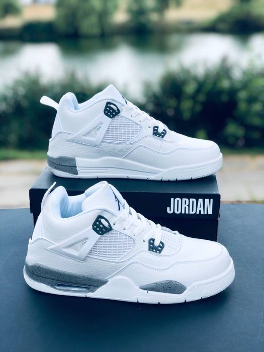 Nike Air Retro Jordan 4 white кроссовки мужские белые Джордан 4 46 раз