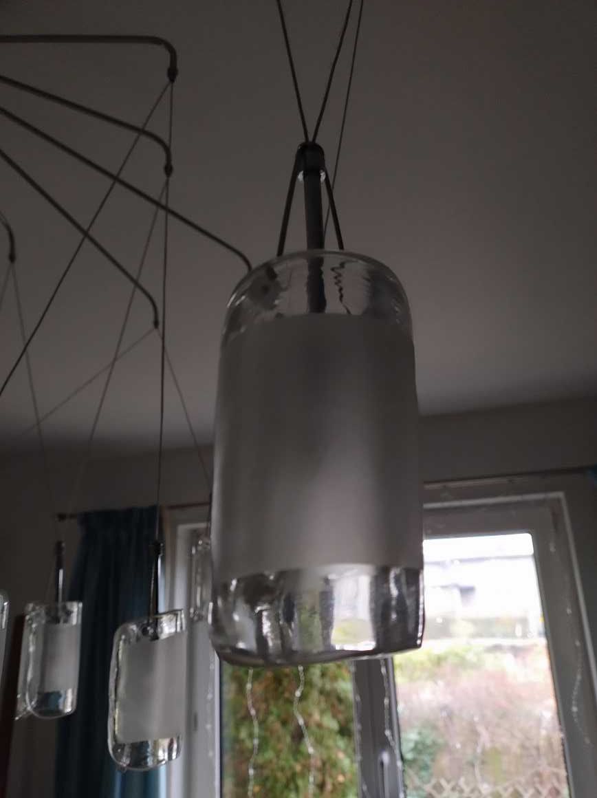 Lampa wisząca - szkło kryształ, duża, 16 punktów, super lampa! Zobacz