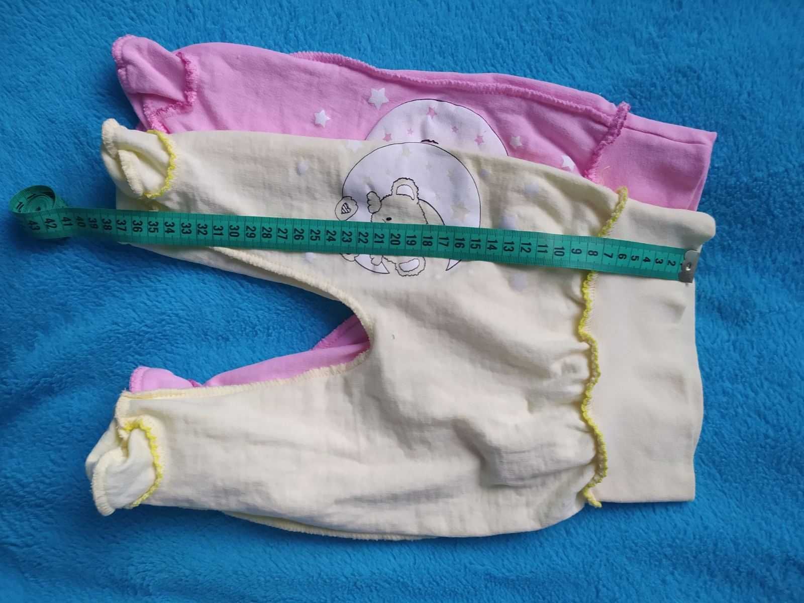 Ползунки ясельные, штанишки новые, размер 62 желтый и розовый