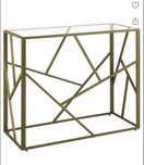 Mesa de vidro com dourado (consola)