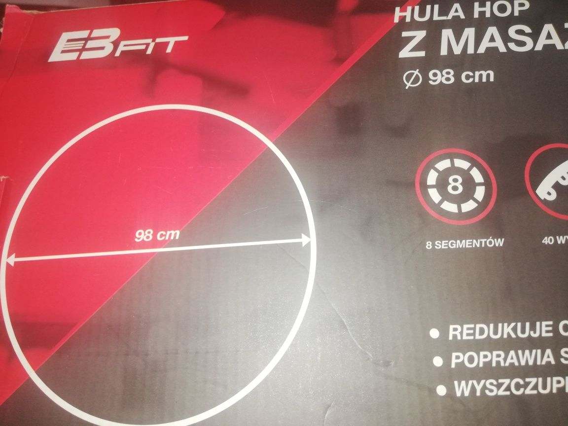 Wyszczuplający Hula hop 98 cm  z wypustkami masującymi 1050g
