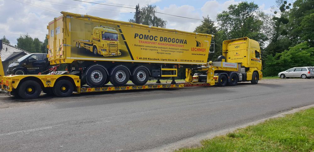 Transport rozładunki widlak ładowarka pomoc drogowa HDS dzwig koparka