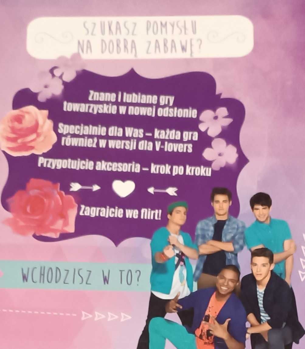 Violetta Gry i zabawy towarzyskie + 36 kart Flirtu + naklejki