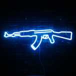 Okazja ! Wyjątkowa Lampa LED Neon Energooszczędny AK47 Kolor Niebieski