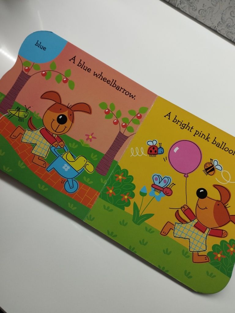 Książka nauka kolorów po angielsku, książeczka dla maluszków