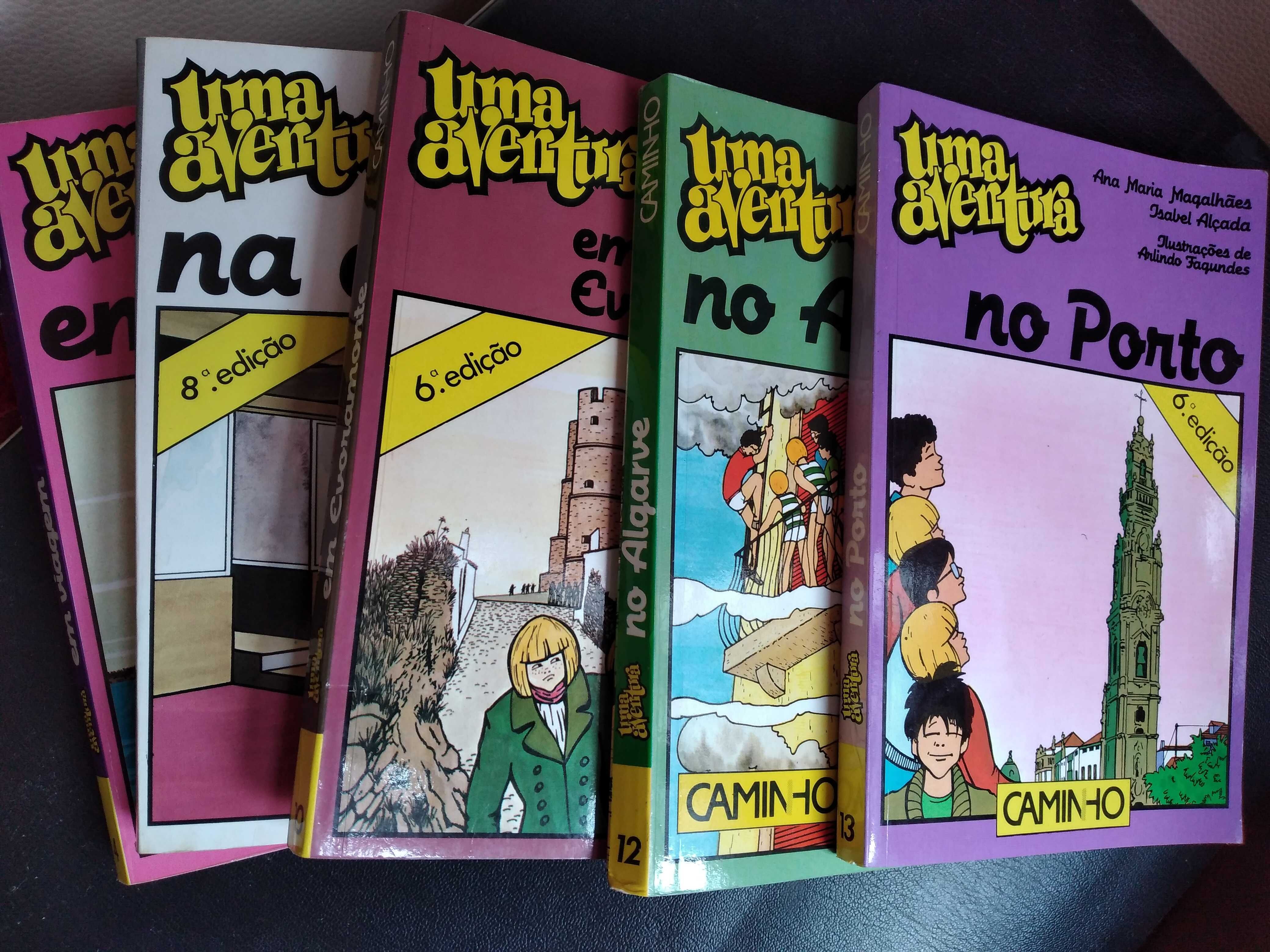 Conj. de 13 livros "UMA AVENTURA", de Ana M. Magalhães e Isabel Alçada