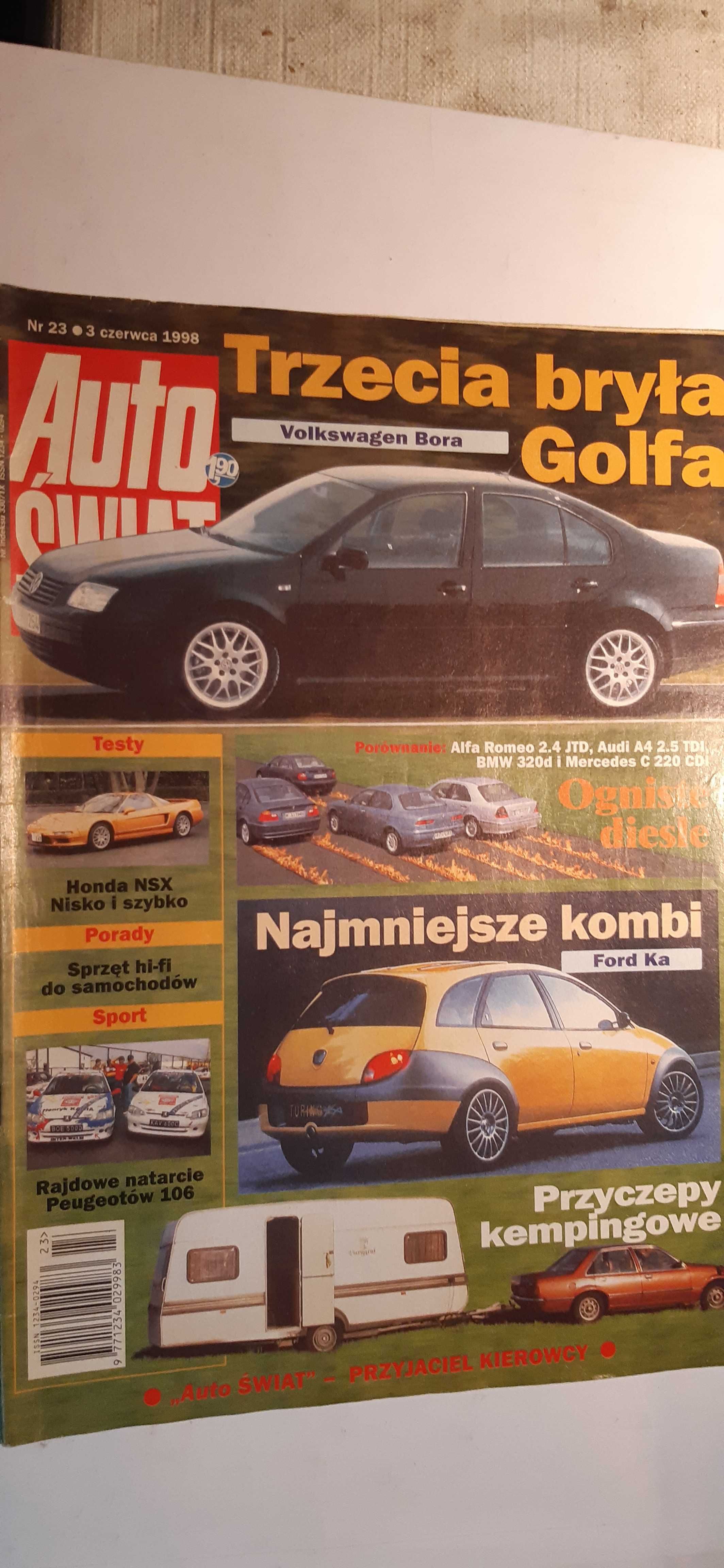 stare czasopismo auto świat 6/1998