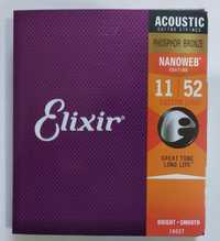 Струни для акустичної гітари Elixir 16027 Nanoweb Phosphor Bronze Acou