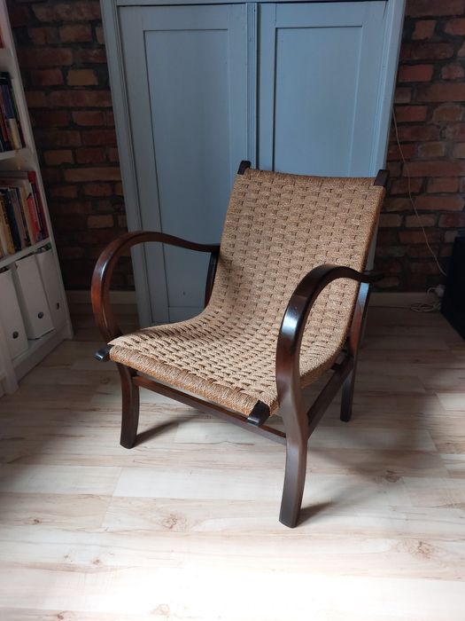 fotel BAUHAUS design proj. E. Dieckmann lata 30-te vintage drewniany