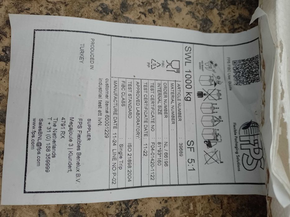 Worki big bag 1000 kg