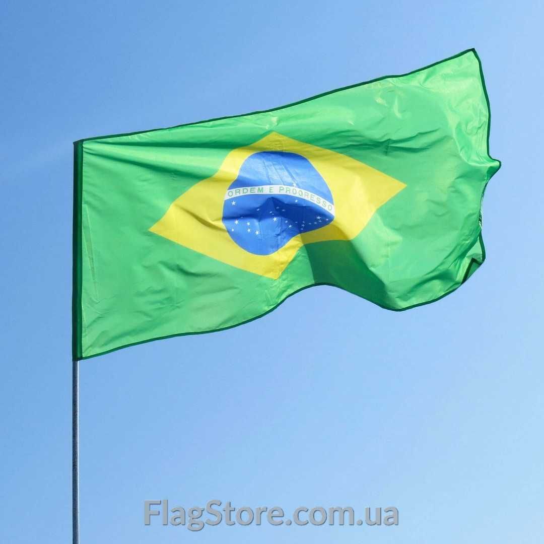Бразильський прапор Бразилії, 21*14; 90*60; 150*90 см, флаг Бразилии