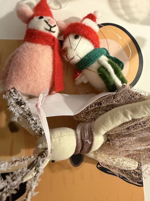 Myszki ozdoby na choinke