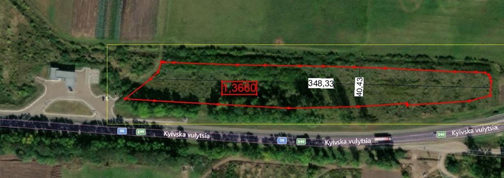 Продаж комерційної ділянки 1 лінія траса М06