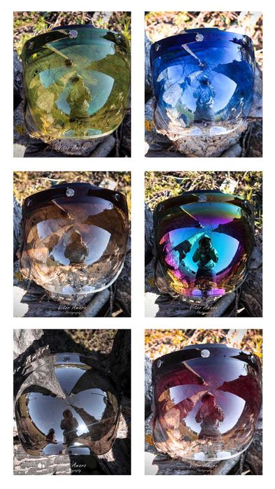 Viseira Bolha Vintage/Old School/Retro (8 Cores)|NOVAS