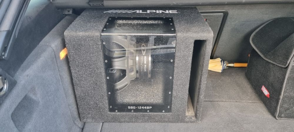 Subwoofer, skrzynia basowa, tuba ALPINE SBG-1244BP (30 cm) 250RMS!!!