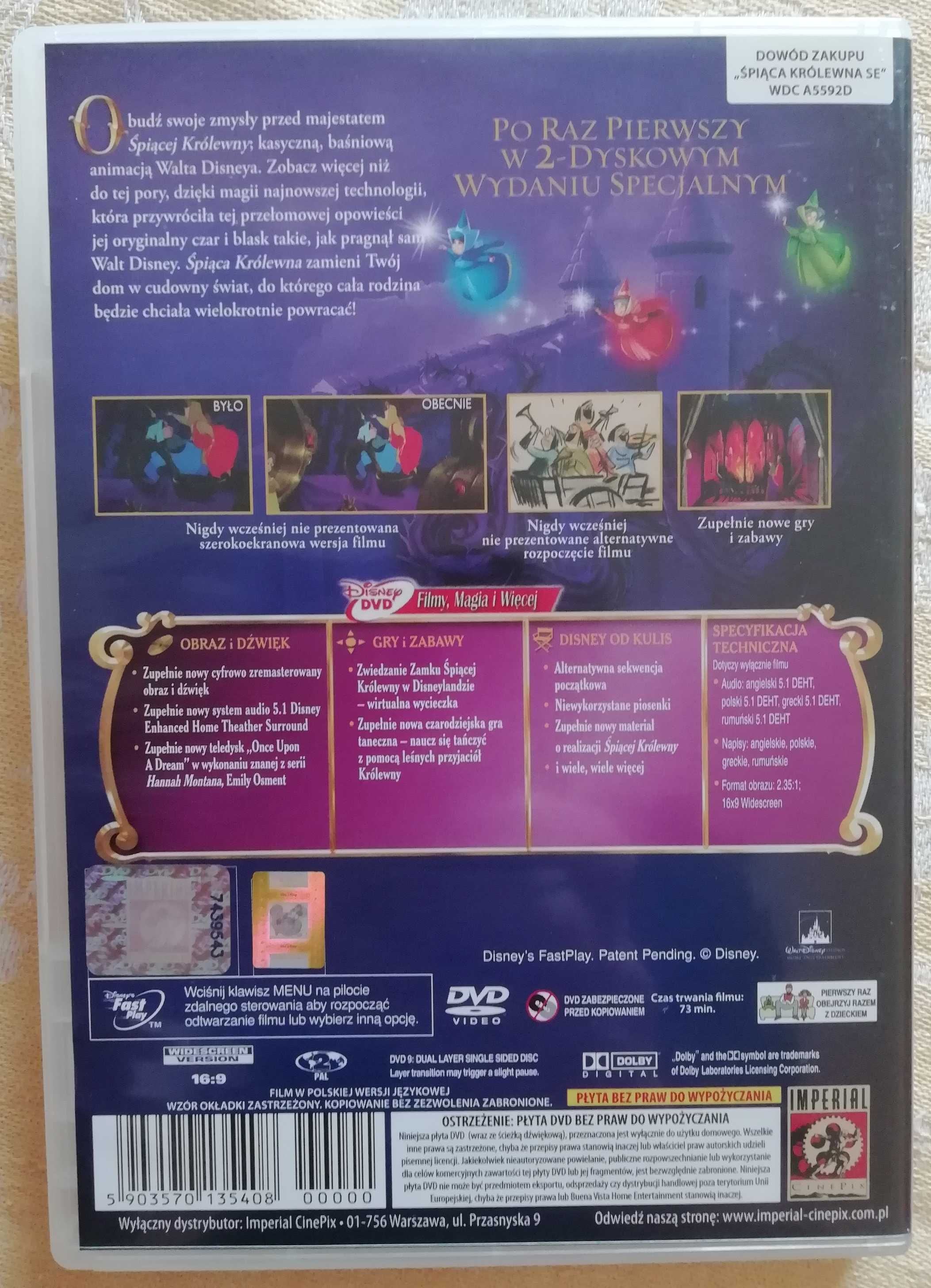 2xDVD Śpiąca Królewna WYDANIE SPECJALNE rocznicowe Walt DISNEY