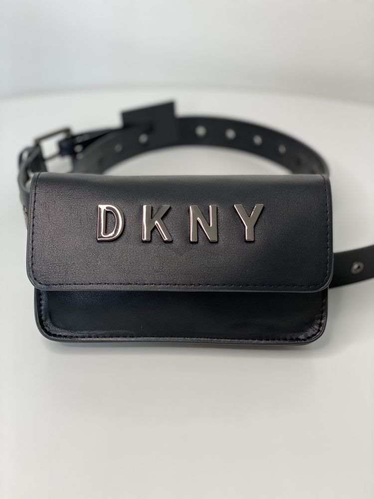 Оригинал! Поясная черная сумка DKNY, 4 варианта, guess kors