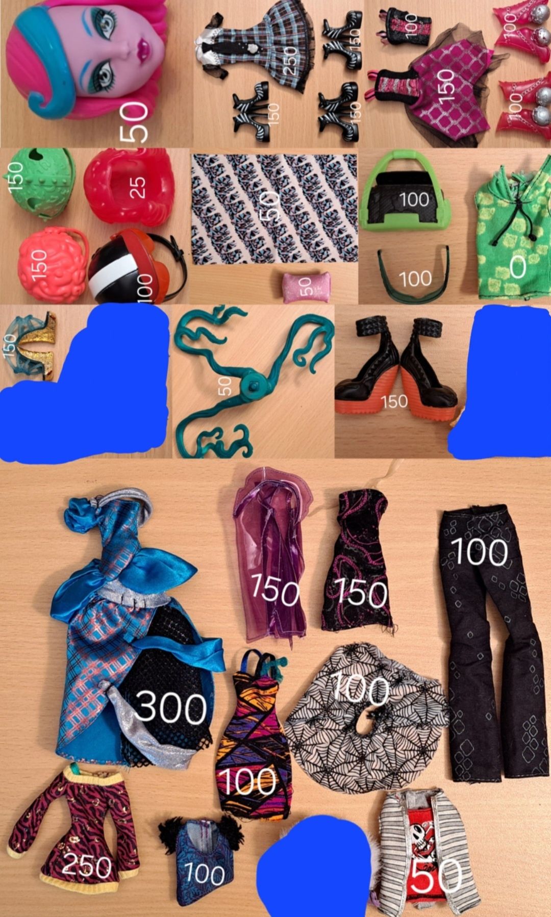 Аксесуары для кукол монстр хай, Monster High, одежда, обувь,украшения