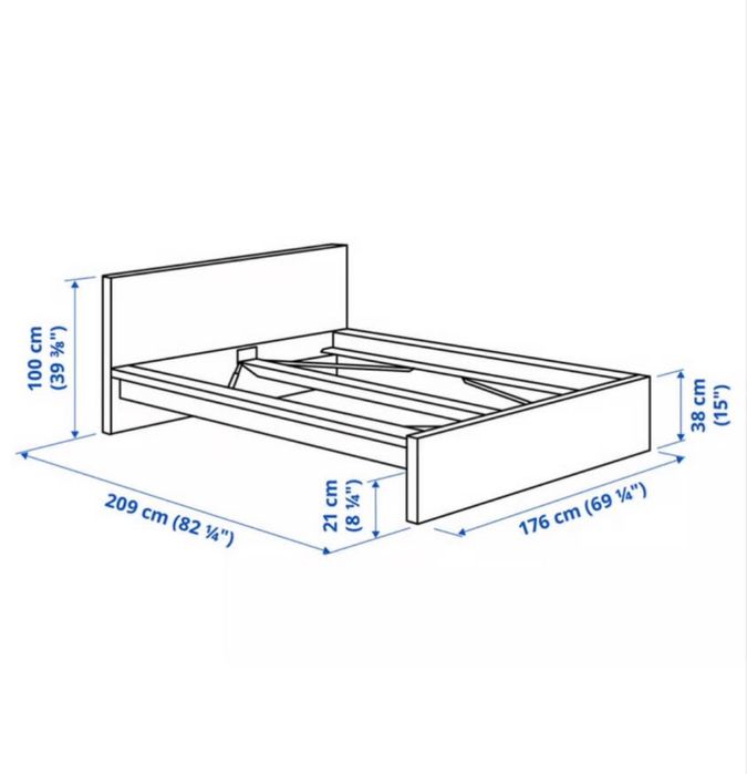 Vende cama de casal IKEA sem colchão 160x200