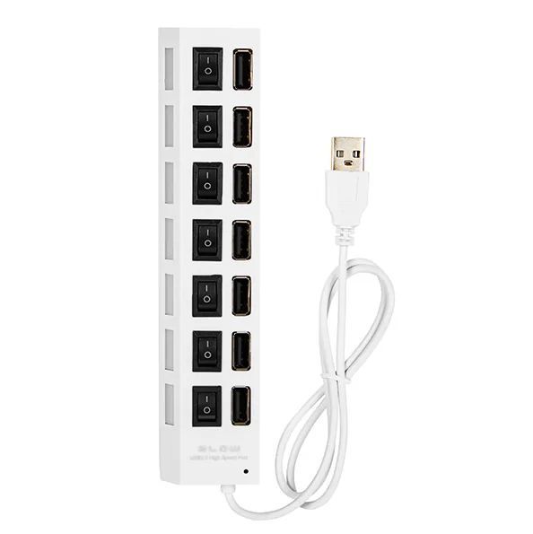 Hub adapter rozdzielacz USB na 7x USB BLOW HUB-06 60cm biały 86-074#