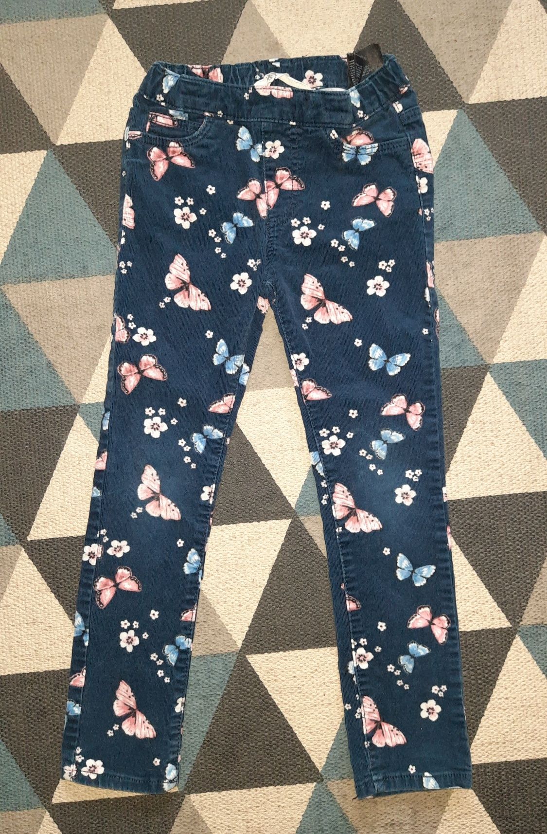 Spodnie w motylki H&M r. 116
