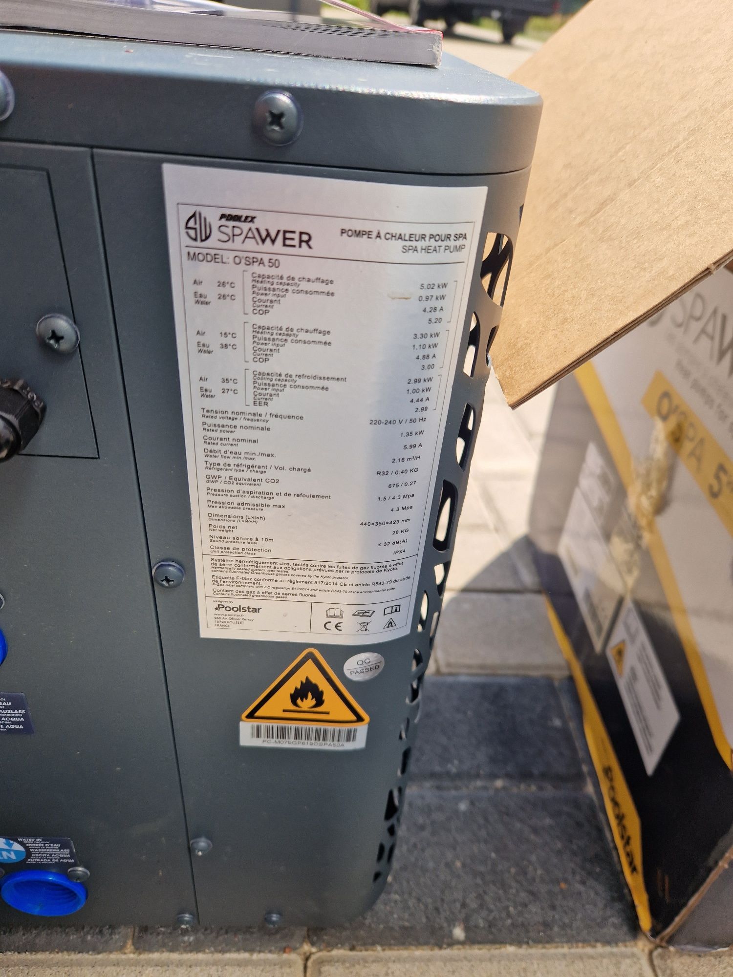 POOLEX Pompa ciepła do Spa Spawer O'Spa 5kw