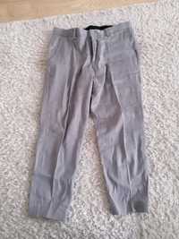 Szare spodnie garniturowe krótkie M