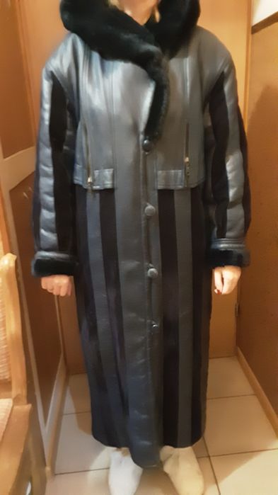 Тепла штучна дубльонка - пальто