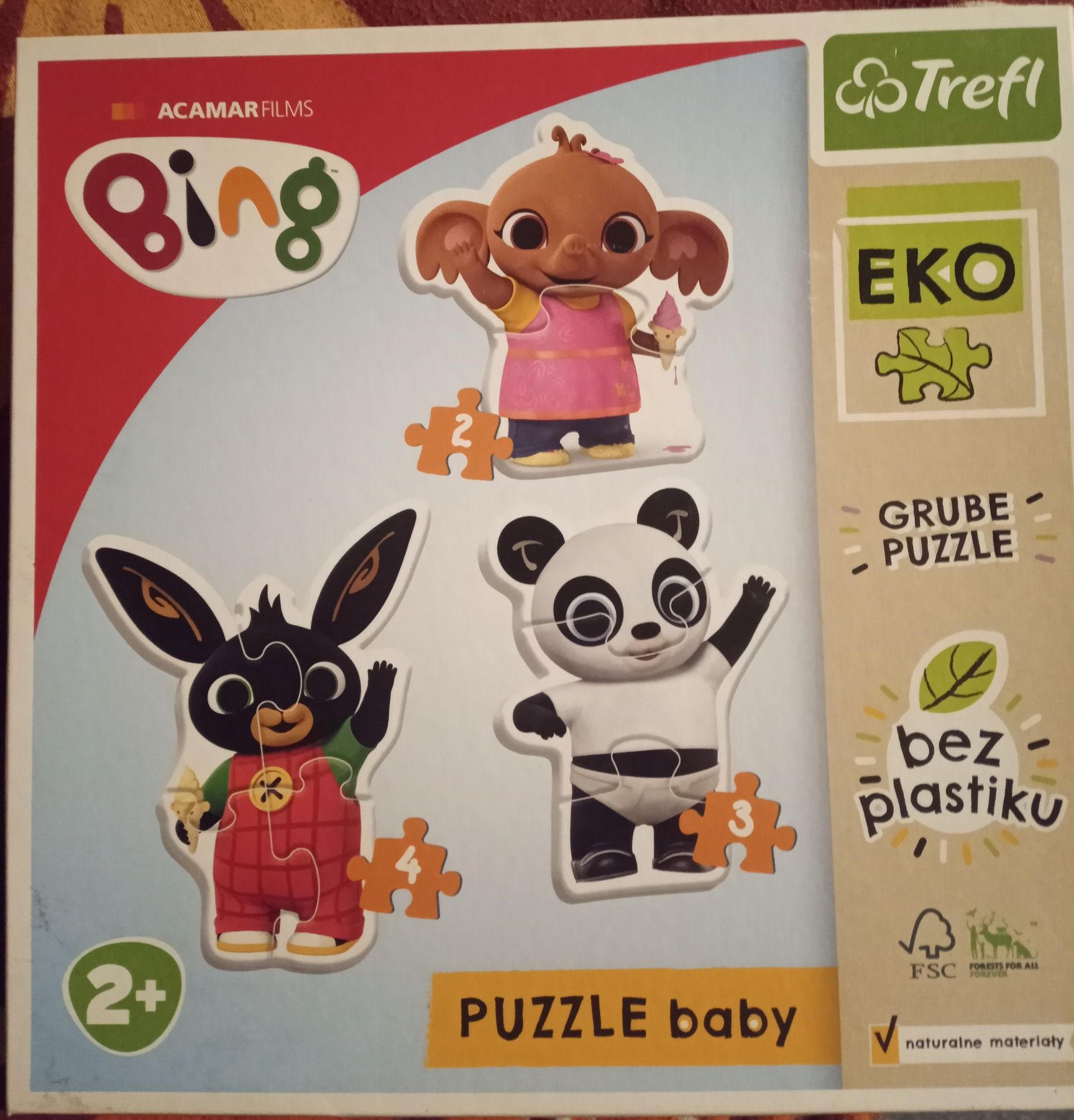 Puzzle baby bing trefl 2+