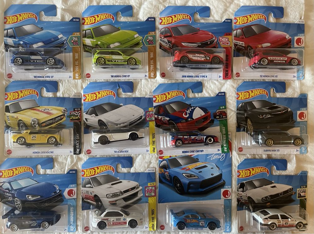 Hot Wheels novos 2025 e embalados Honda Nissan Toyota JDM Range Rover