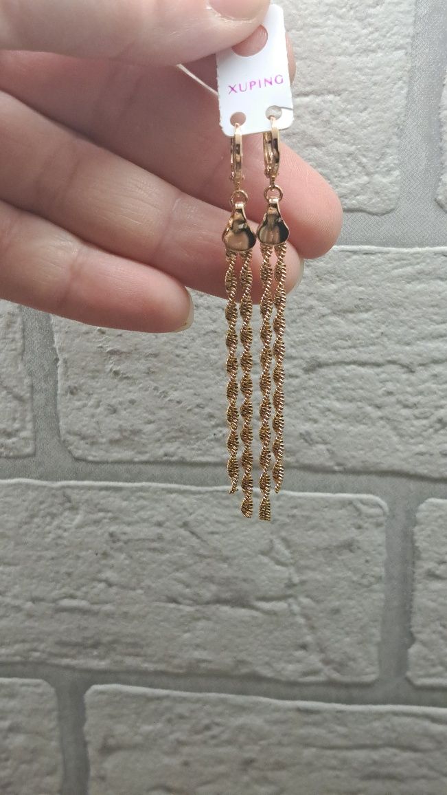 Nowe pozłacane kolczyki Swarovski