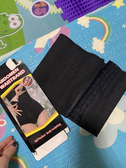 Корсет для похудения размер м, утяжка  Гипоаллергенный Черный