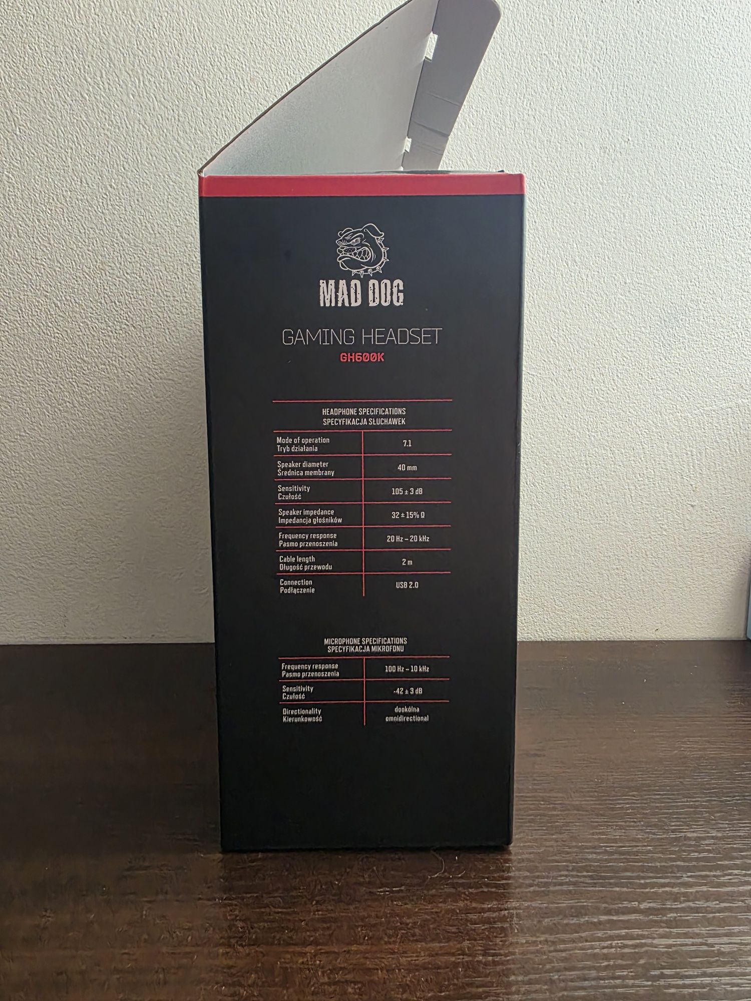 Słuchawki MAD DOG GH600K  NOWE