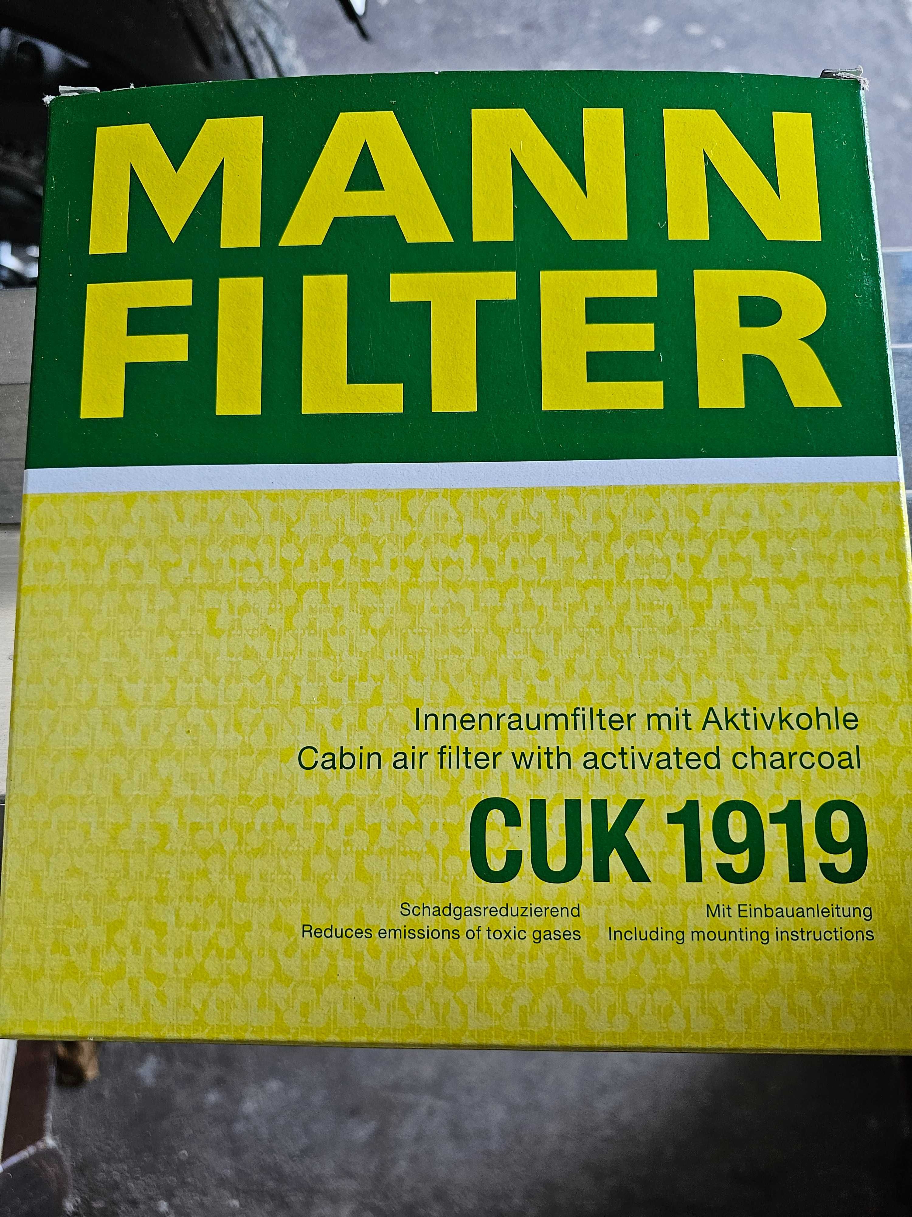 Mann Filter CUK 1919 Filtr wentylacja przestrzeni pasażerskiej