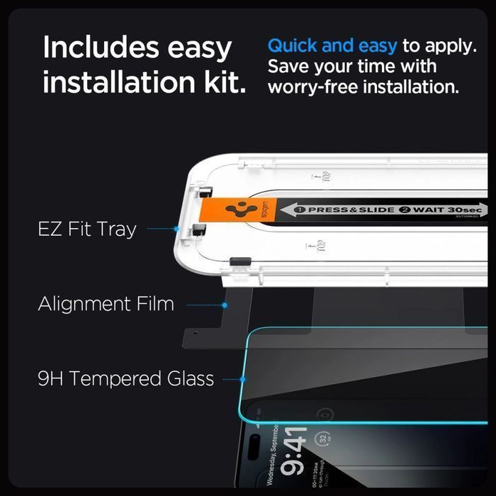 Szkło hartowane Spigen Glas.tR EZ Fit Privacy na iPhone 15 Plus
