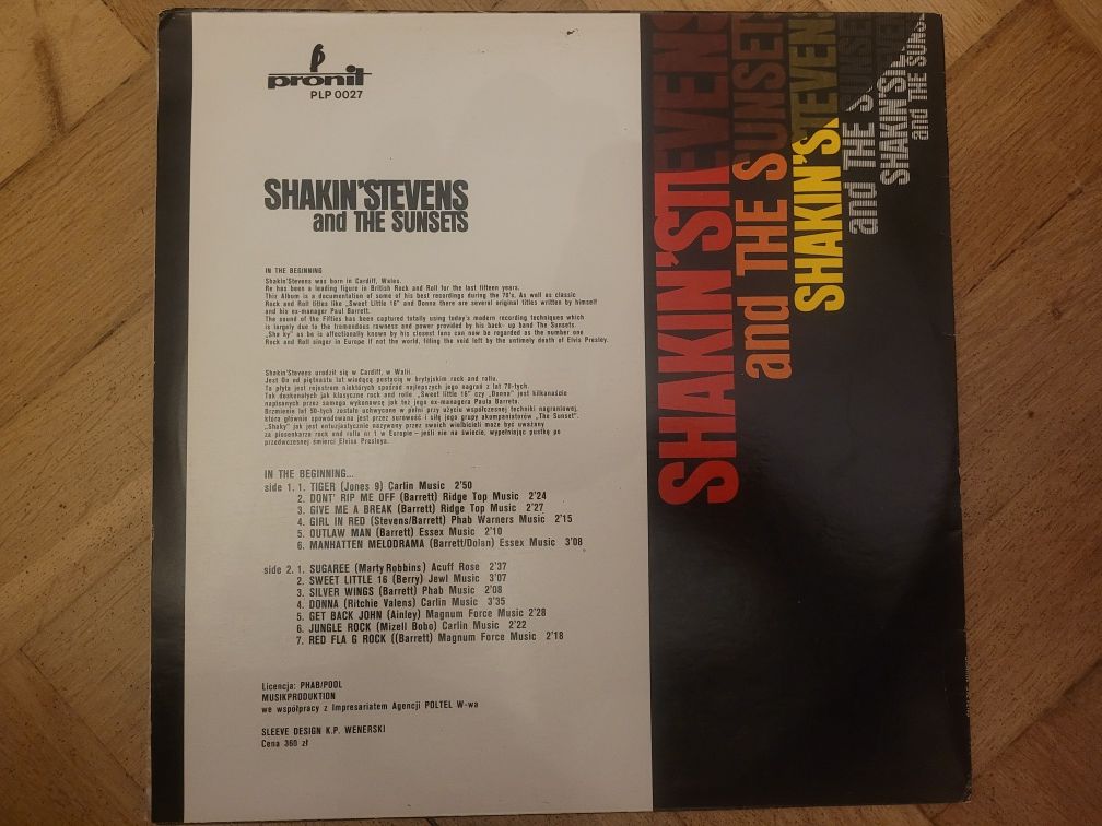 Vinyl Shakin' Stevens & The Sunset ..In The Beginning..1985 Pronit