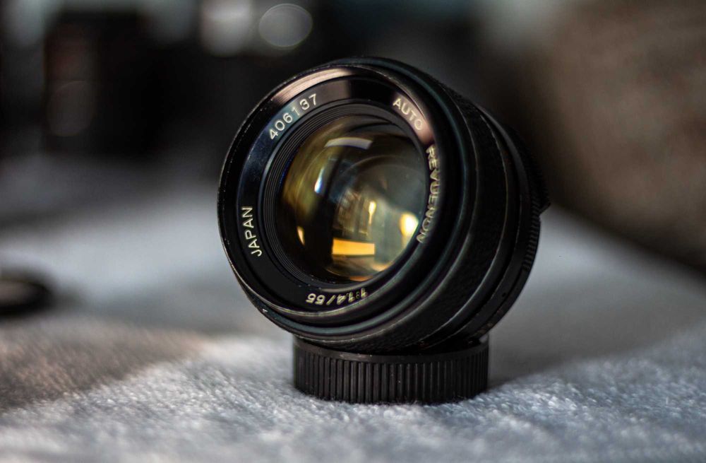 KULTOWA TOMIOKA! Auto Revuenon 55mm f/1.4 M42 - Kremowe Bokeh!