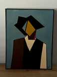 Obraz "Sylwetka kobiety w abstrakcji" 40×50 cm