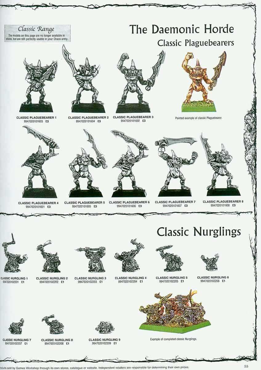 Warhammer Fantasy Battle: Classic Plaguebearers of Nurgle x 10