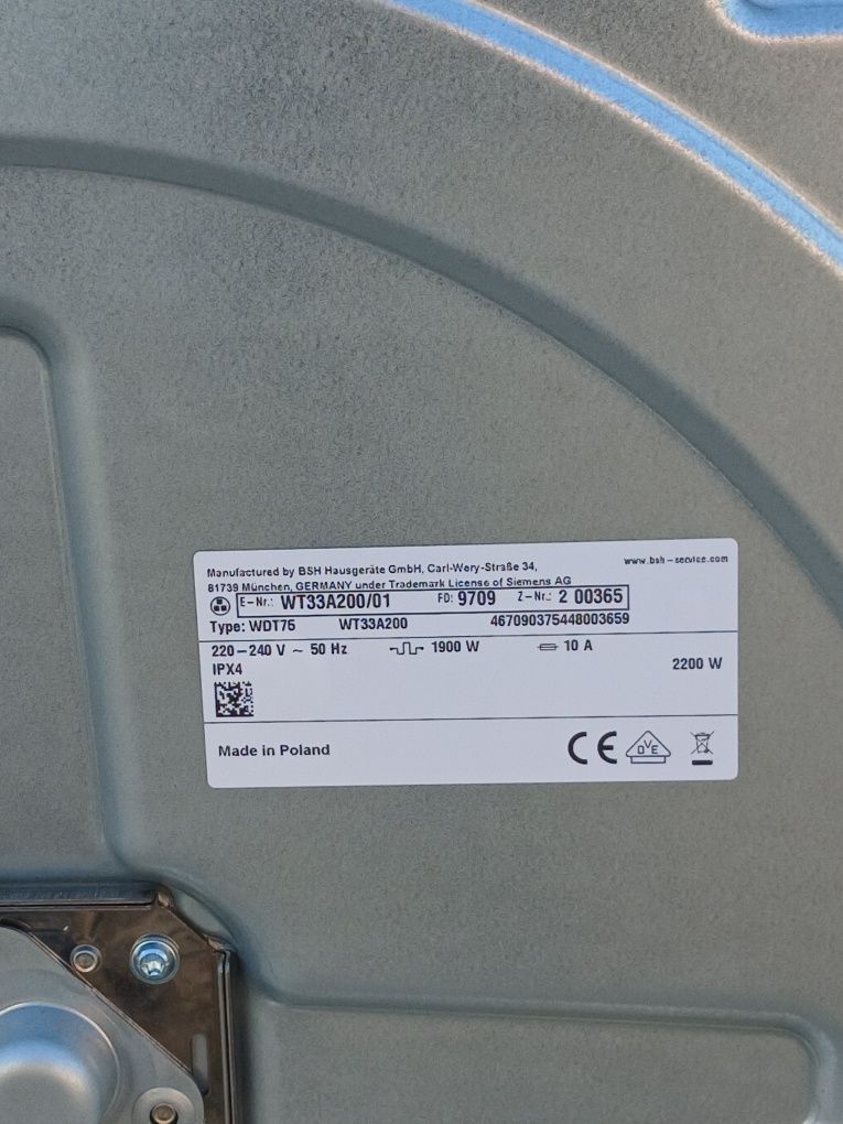 Сушка для одягу Siemens IQ300, сушильна машина, стан нової, 2017 р.в