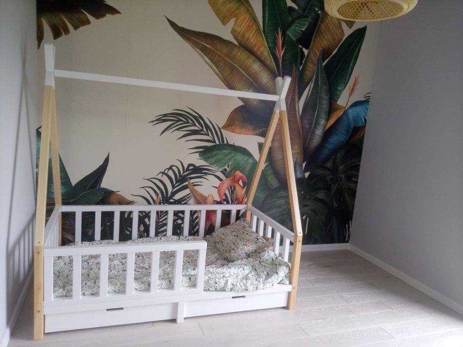 Łóżko dziecięce domek  tipi drewniane