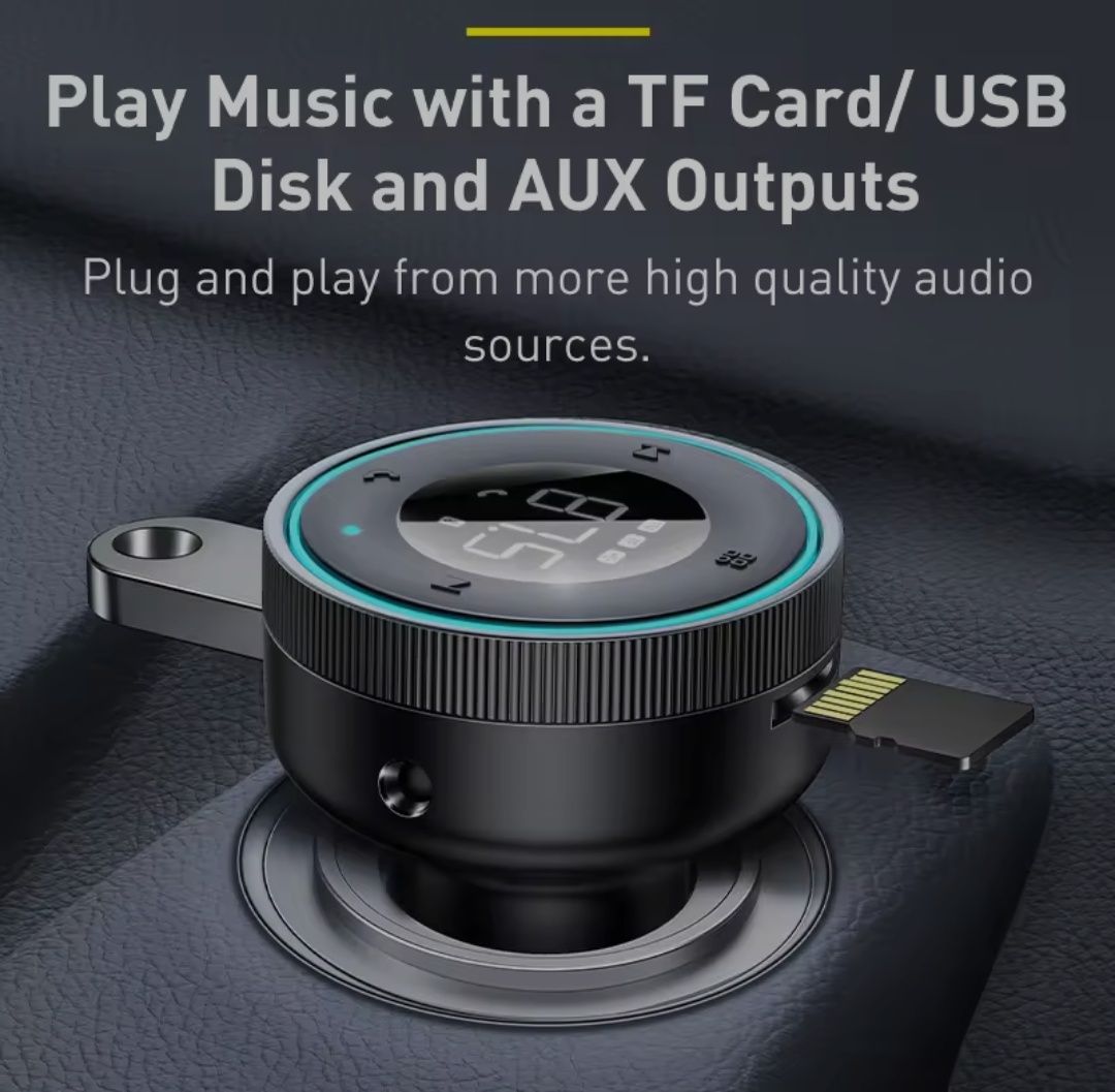 НАЙКРАЩИЙ FM трансмітер Baseus Enjoy Car Wireless MP3 Charger (CCLH-01