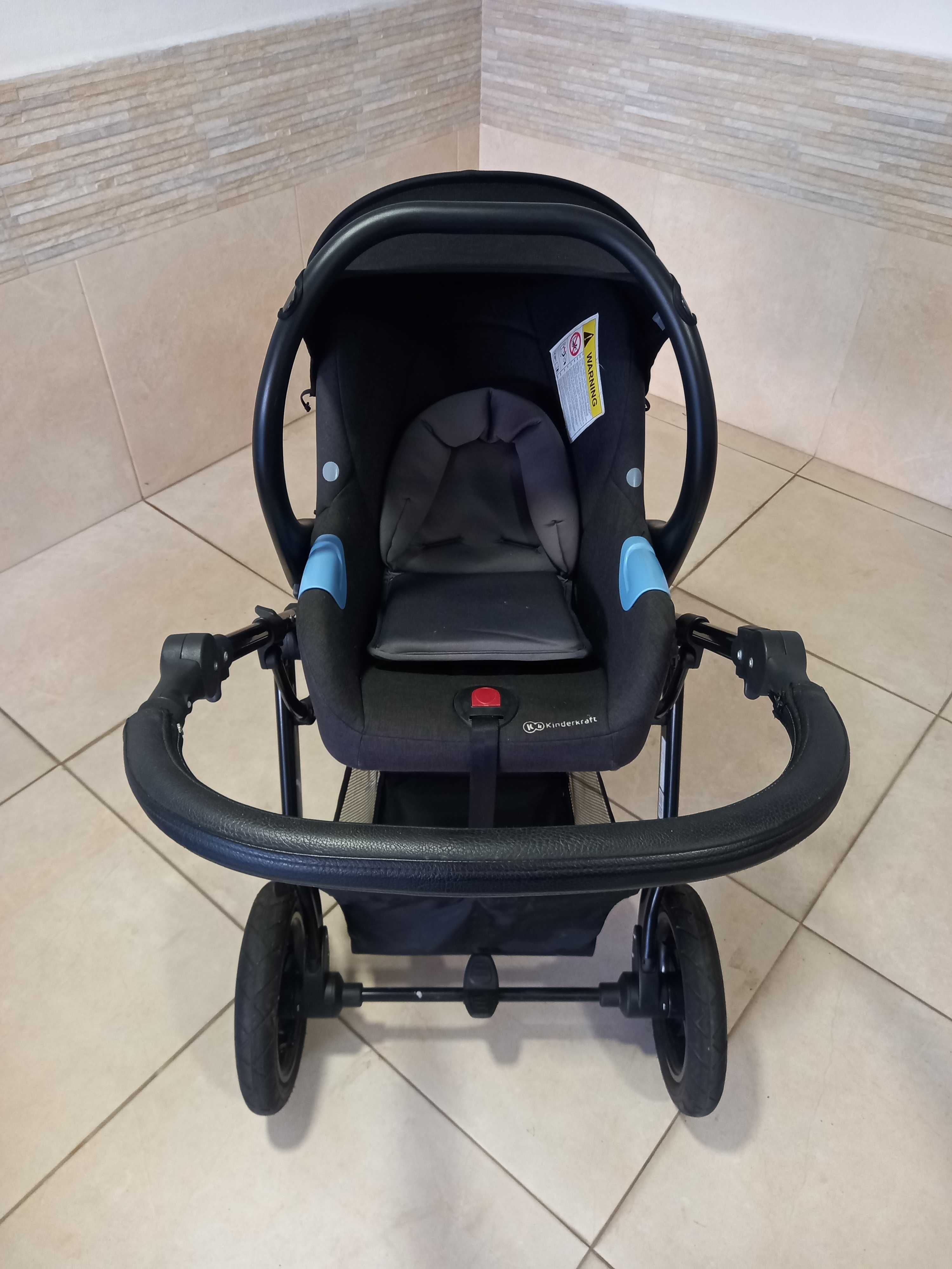 Carrinho de Bébé 3 em 1 (Alcofa+Ovo+Carrinho)