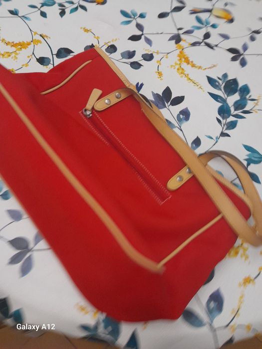 Carteira vermelha e beje David Jones