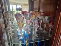 Conjunto de copos de cristal